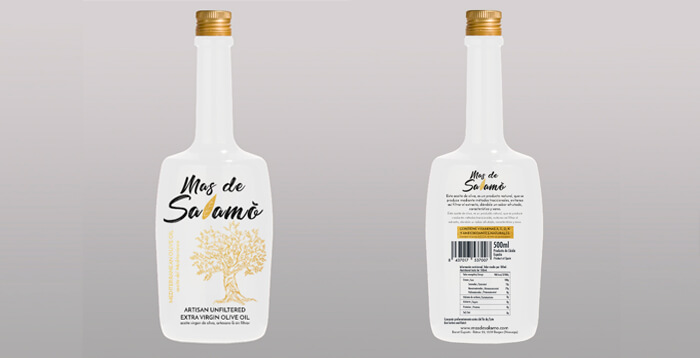 Packaging aceite oliva Mas Salamó Pometa Gràfica