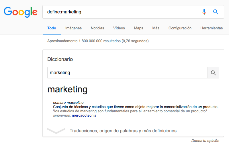 Definicion google truco busqueda